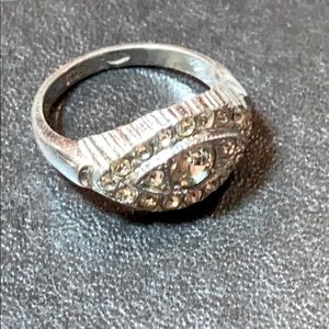 Vintage Sterling Silver Multi Stone Ring Sz 8 1/2